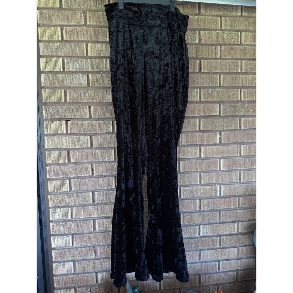 Set 2 Stretch Crushed Velvet Smooth Pajama Pants Leggings Size L/XL Girls Soft - Picture 5 of 13